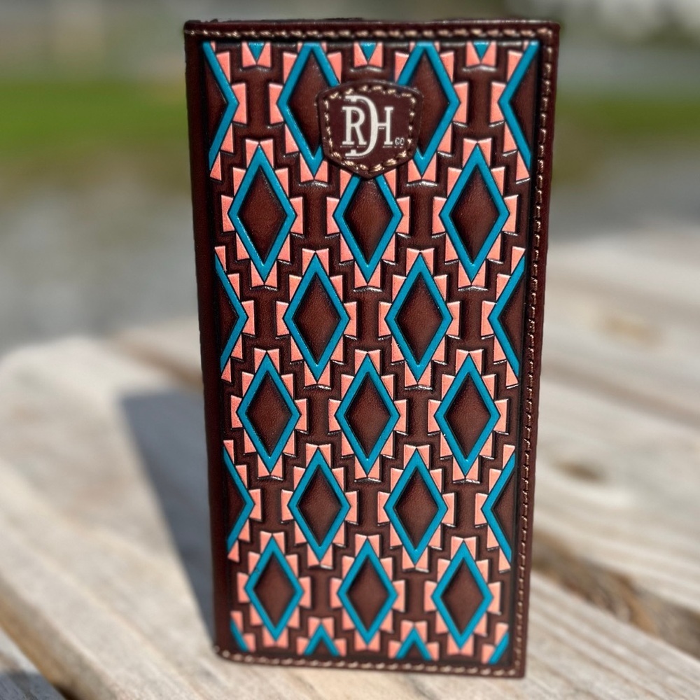 Red Dirt Hat Co. Southwest Diamond Rodeo Wallet- New in Box
